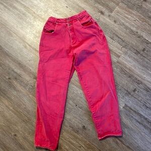VINTAGE BEVERLY HILLS DENIM COMPANY (B.H.C.D) RED JEANS (11/12)